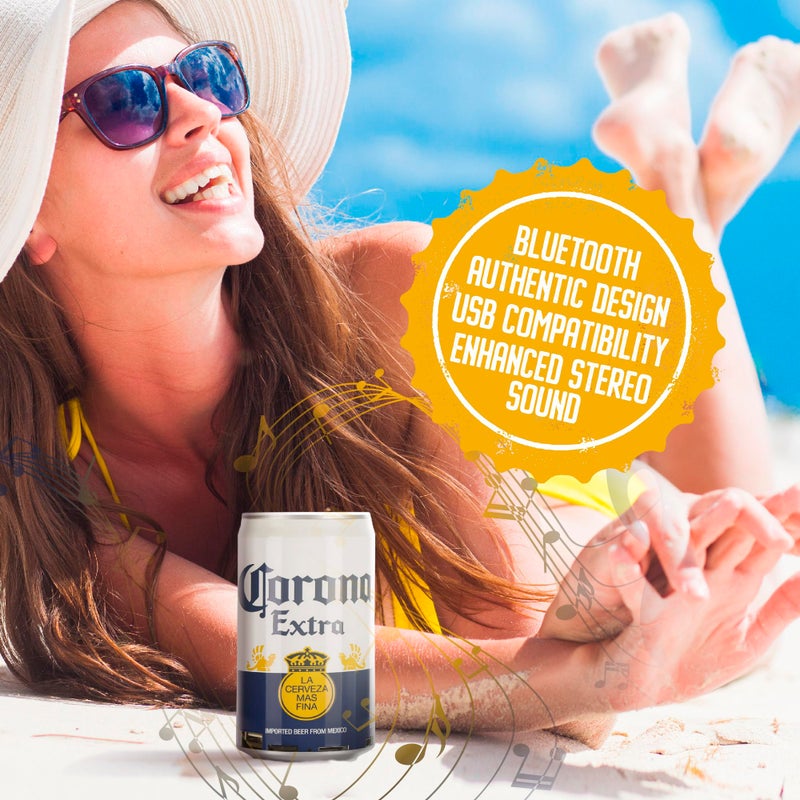 Corona Can Bluetooth Speaker â€“ 30FT Range Can Shaped Portable Wireless Speaker, Bluetooth + AUX Support, 3 Hour Playtime, Perfect for Outdoor & Indoor Activities - Image 5